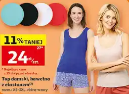Auchan Inextenso Top damski, bawełna z elastanem oferta