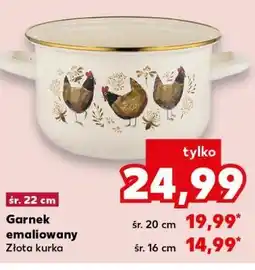 Kaufland Garnek emaliowany Złota kurka oferta