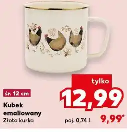 Kaufland Kubek emaliowany Złota kurka oferta