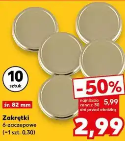 Kaufland Zakrętki 6-zaczepowe śr. 82 mm oferta