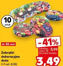 Kaufland Zakrętki dekoracyjne duże śr. 82 mm oferta