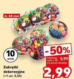 Kaufland Zakrętki dekoracyjne śr. 66 mm oferta