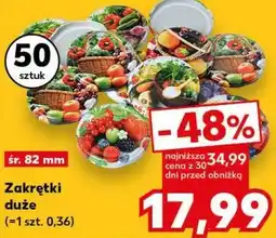 Kaufland Zakrętki duże śr. 82 mm oferta