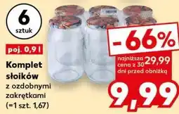 Kaufland Komplet słoików z ozdobnymi zakrętkami oferta