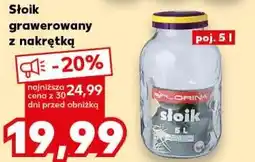 Kaufland Florina Słoik grawerowany z nakrętką oferta