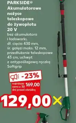 Kaufland PARKSIDE Akumulatorowe nożyce teleskopowe do żywopłotu 20 V oferta