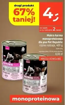 Dealz Mokra karma monoproteinowa dla psa Pet Republic oferta