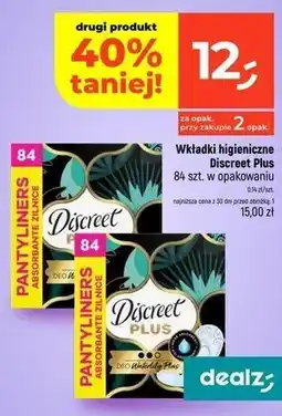 Dealz Wkładki higieniczne Discreet Plus oferta