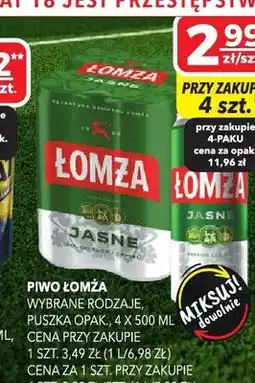 Top Market Piwo Łomża Jasne 4-pak oferta