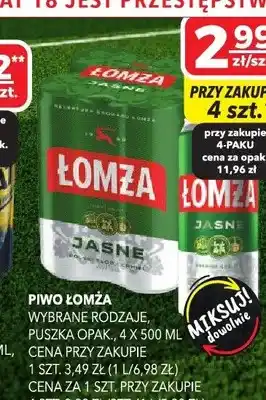 Piwo Łomża Jasne 4-pak