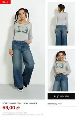 Top Secret Szary longsleeve Lucky Number oferta