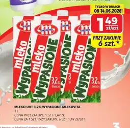 Top Market Mleko UHT 3,2% wypasione Mlekovita oferta