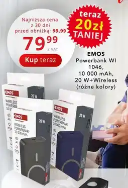 Poczta Polska Powerbank EMOS WI 1046 10 000mAh 20W+Wireless oferta