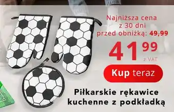 Piłkarskie rękawice kuchenne z podkładką