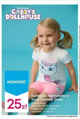 Pepco Komplet niemowlęcy Koci Domek Gabi dziewczęcy koszulka 100% bawełny i legginsy z bawełną oferta