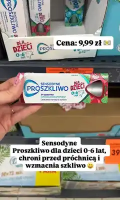 Biedronka Pasta do zębów Sensodyne Proszkliwo dla dzieci 0-6 lat oferta