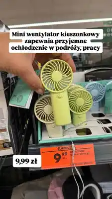 Biedronka Wentylator mini bateryjny Hoffen oferta