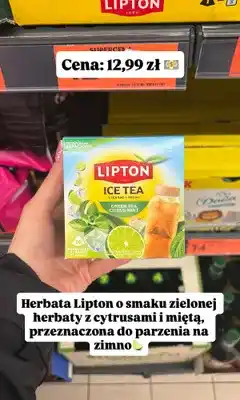 Biedronka Herbata Lipton Ice Tea Green Tea Citrus Mint do parzenia na zimno oferta