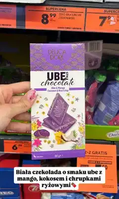 Biedronka Czekolada biała Ube Style z mango, kokosem i chrupkami ryżowymi Delica Dore oferta