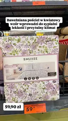 Biedronka Pościel bawełniana SMUKEE HOME 160x200cm + 2x70x80cm oferta