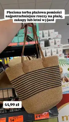 Biedronka Pleciona torba plażowa oferta