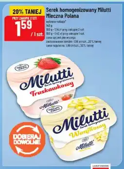 Polomarket Serek homogenizowany Milutti Mleczna Polana truskawkowy oferta
