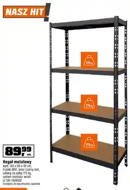 OBI Regał metalowy wym. 180x90x40cm oferta