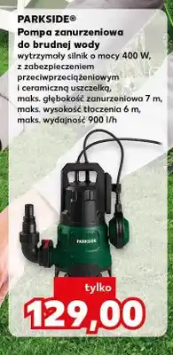 Kaufland Pompa zanurzeniowa do brudnej wody PARKSIDE oferta