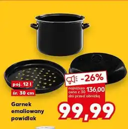 Kaufland Garnek emaliowany powidlak poj. 12l śr. 30cm oferta