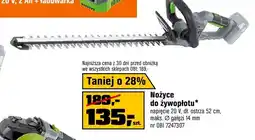 OBI Nożyce do żywopłotu LUX-TOOLS napięcie 20V dł. ostrza 52cm maks. Ø gałęzi 14mm oferta