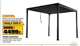 OBI Pergola aluminiowa manualny system otwierania dachu 300x300cm wys. 230cm oferta