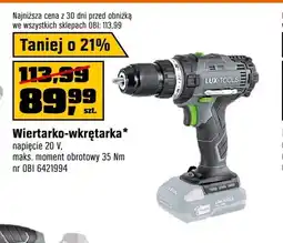 OBI Wiertarko-wkrętarka LUX-TOOLS napięcie 20V maks. moment obrotowy 35Nm oferta