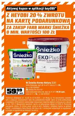 OBI Farba lateksowa Śnieżka Barwy Natury oferta