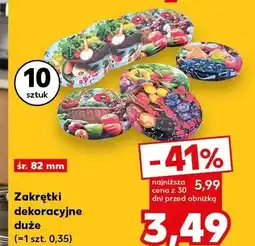 Kaufland Zakrętki dekoracyjne duże śr. 82mm oferta