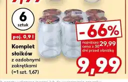 Kaufland Komplet słoików z ozdobnymi zakrętkami poj. 0,9l 6-pak oferta