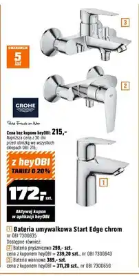 OBI Bateria umywalkowa Start Edge chrom GROHE oferta