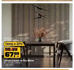 OBI Lamele ścienne na filcu Wotan wym. 13x300x2700mm oferta