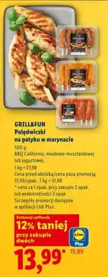 Lidl Polędwiczki na patyku w marynacie Grill&Fun oferta