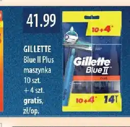 Drogerie Laboo Maszynka Blue II Plus 10szt. + 4szt. gratis GILLETTE oferta