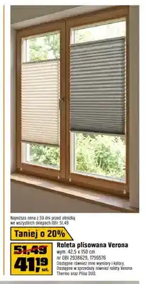OBI Roleta plisowana Verona wym. 42,5x150cm oferta