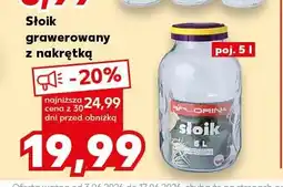 Kaufland Słoik grawerowany z nakrętką Florina poj oferta