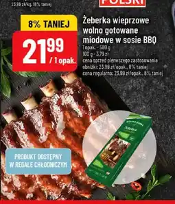 Polomarket Żeberka wieprzowe wolno gotowane miodowe w sosie BBQ oferta