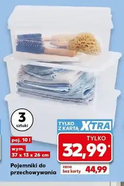 Kaufland Pojemniki do przechowywania 10l 37x13x26cm oferta