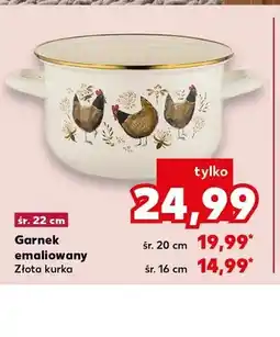 Kaufland Garnek emaliowany Złota kurka śr. 22cm oferta