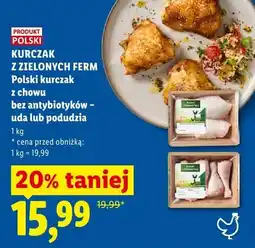Lidl Polski kurczak z chowu bez antybiotyków - podudzia Kurczak z Zielonych Ferm oferta