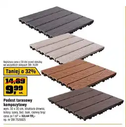 OBI Podest tarasowy kompozytowy wym. 30x30cm struktura drewna oferta