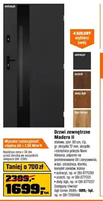 OBI Drzwi zewnętrzne Madera II szer. 90cm oferta