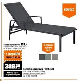 OBI Leżanka ogrodowa Fernbrook stal, pokrycie z tkaniny oferta