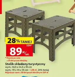 Auchan Stolik składany turystyczny 46,5x44,5x55cm oferta