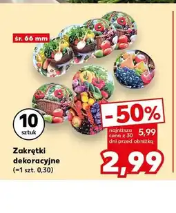 Kaufland Zakrętki dekoracyjne śr. 66mm oferta